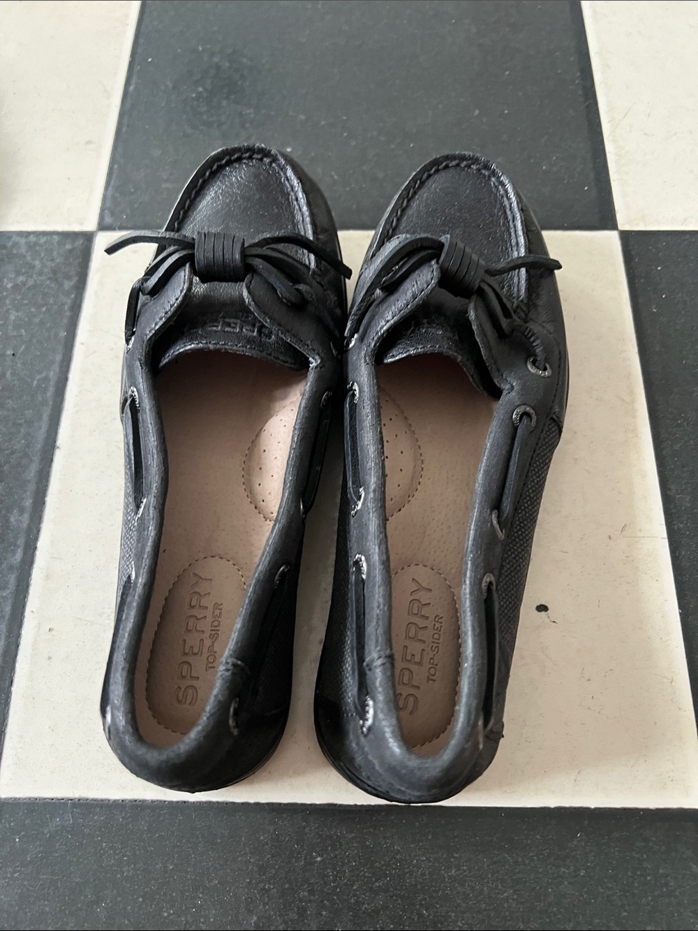 Sperry Black Women's Moccasin-Style Boat Shoes